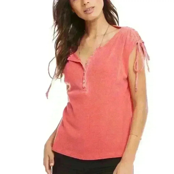 CHASER Oversized Cinched Shoulder Dolman Henley M - Picture 1 of 8